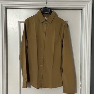 Ministry of supply easier than silk dress shirt in tan -XS-NWT